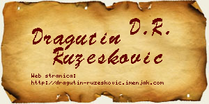 Dragutin Ružesković vizit kartica